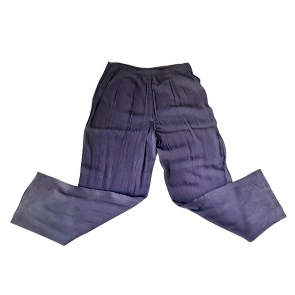 Carole Little Women’s 14 Navy Blue Embroidered Button Shirt & Rayon Pants NWT 80 - Picture 2 of 8